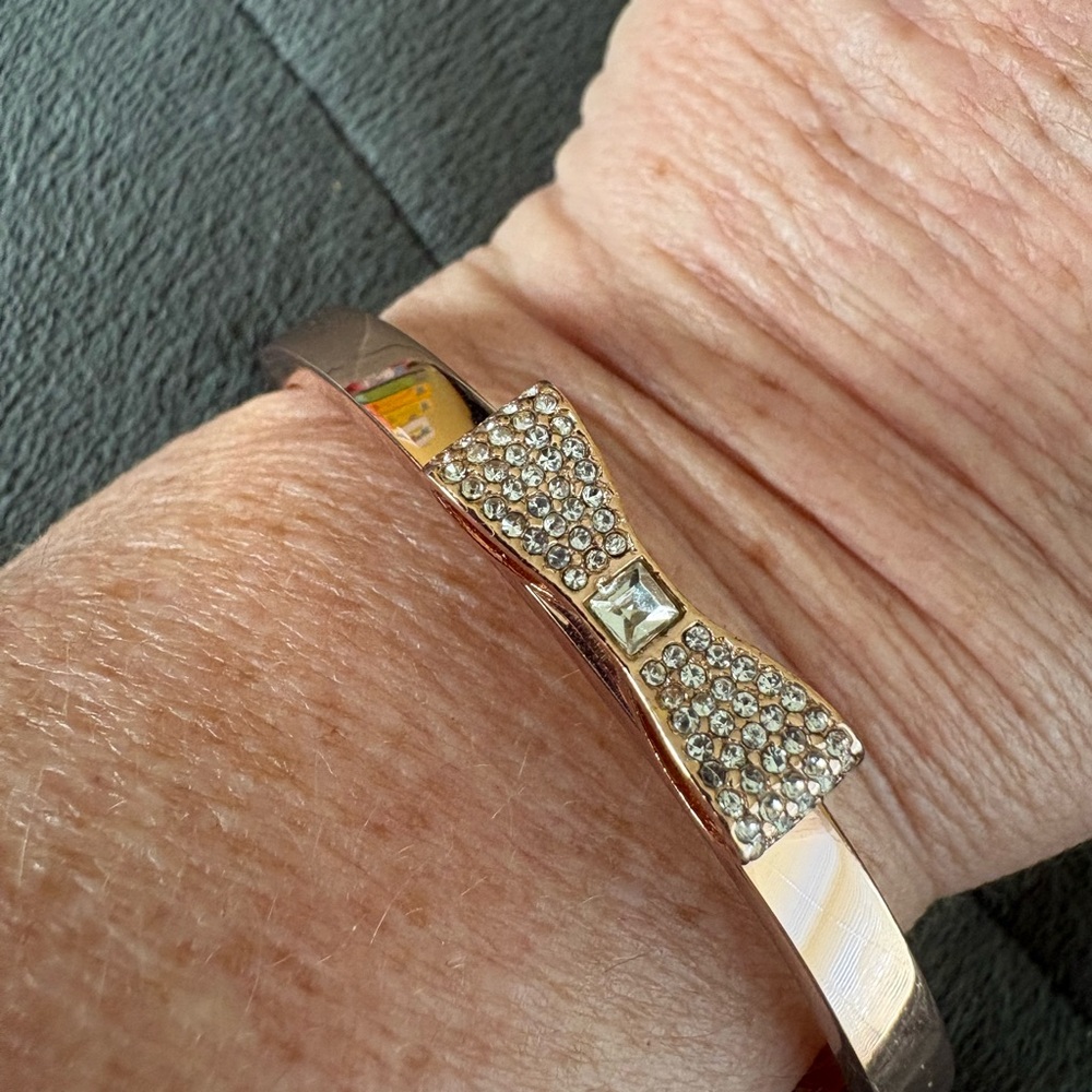 Kate Spade Rose Gold Bow Bracelet EUC